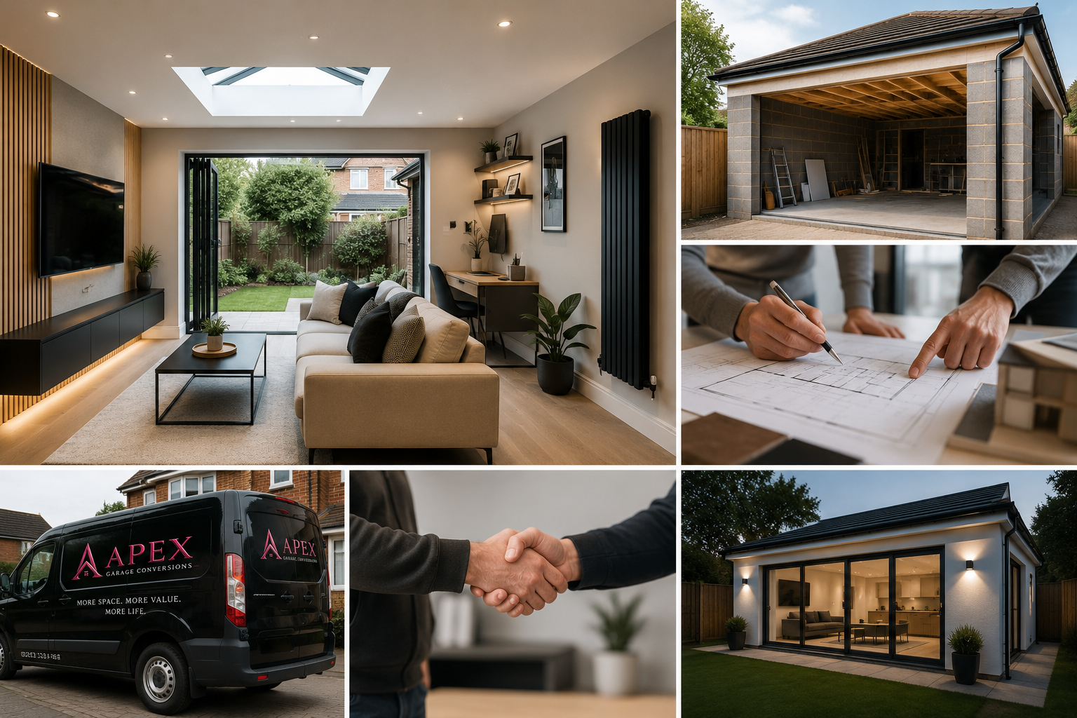 Modern home extension skylight | Apex Garage