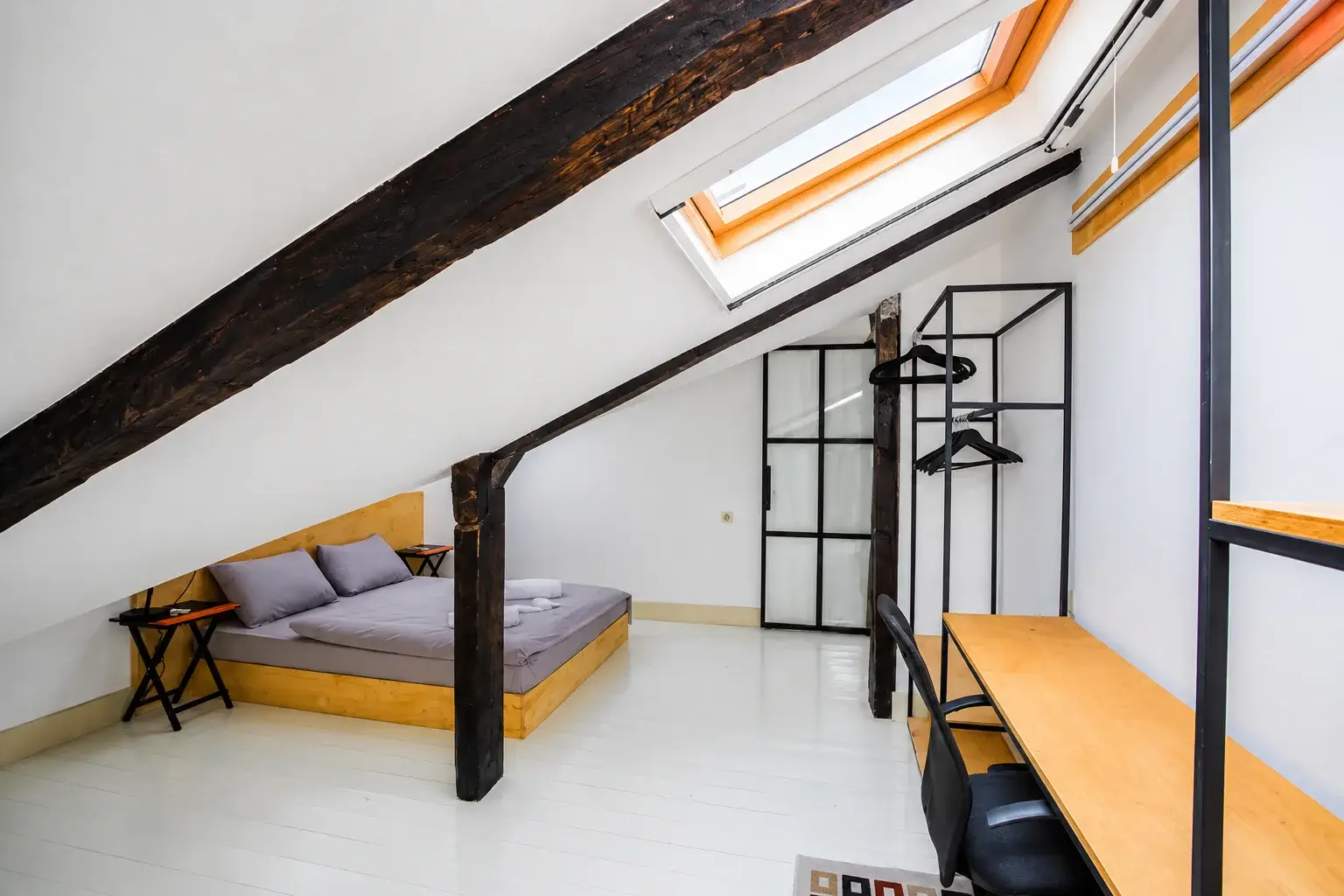 Attic bedroom with skylight | Apex Garage