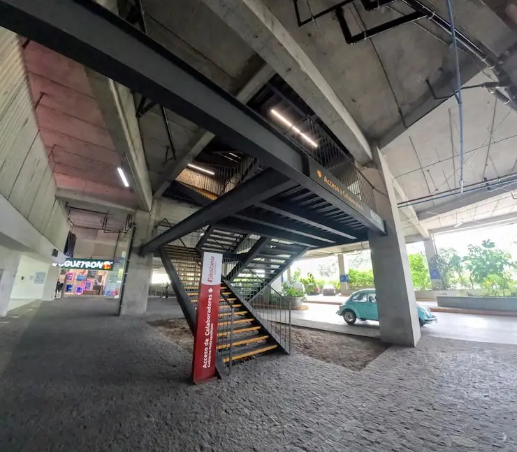 Industrial concrete building staircase | Apex Garage Conversions