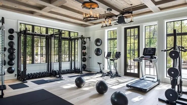Luxury home gym interior | Apex Garage Conversions